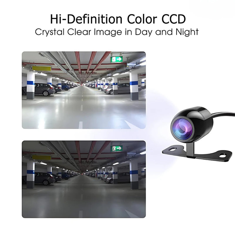 Câmera de Ré Automotiva Borboleta com LED, Visão Noturna e Ângulo de 120°