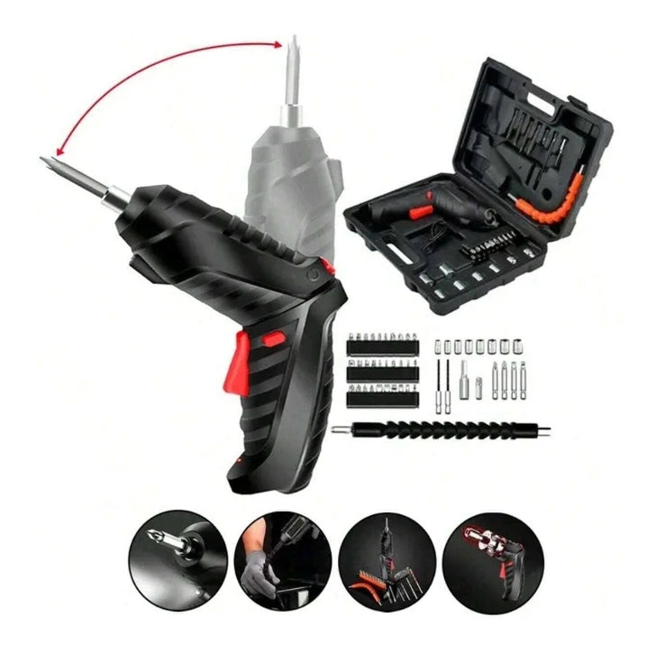 Parafusadeira Carregador de Bateria USB (Posição Dupla) 360°c -48peças