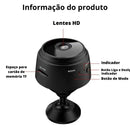 Mini Câmera de Segurança WiFi 4K A9 Visão Noturna 150° Detecção de Movimento