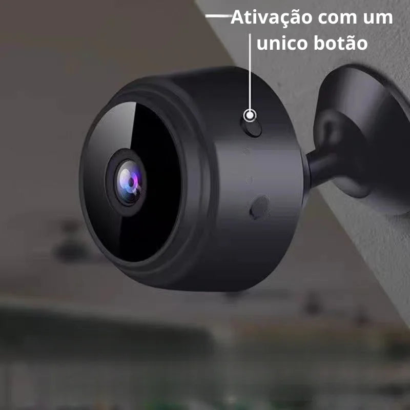 Mini Câmera de Segurança WiFi 4K A9 Visão Noturna 150° Detecção de Movimento