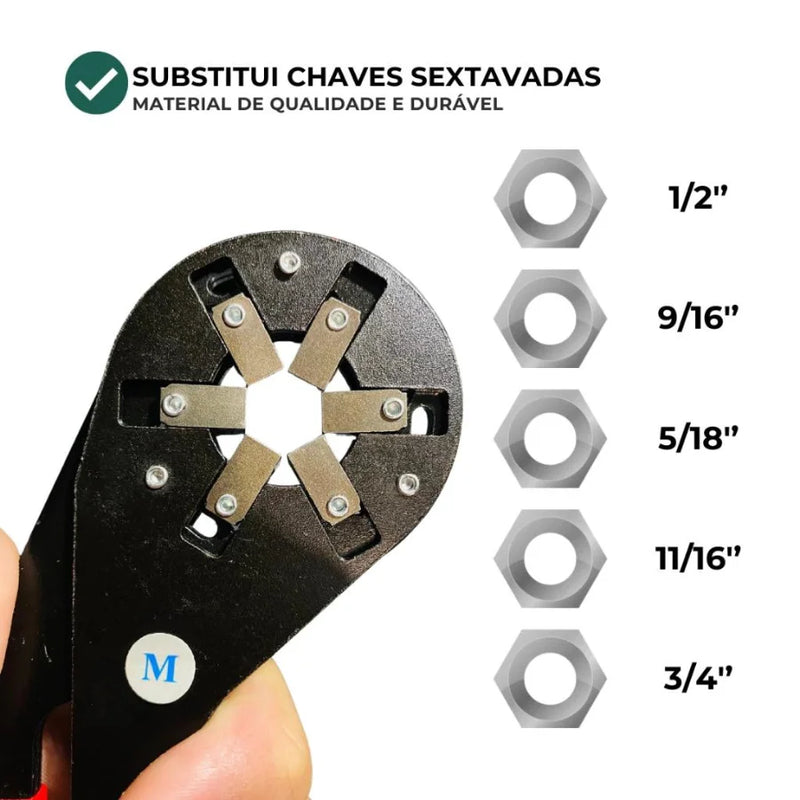 Chave Hexagonal  Torque Ajustável -Ferramenta Portátil  Resistente a AÇO
