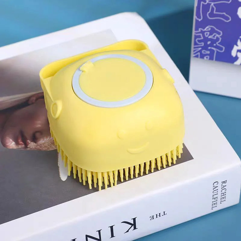 Escova com Dispenser para Pets -Bucha Silicone