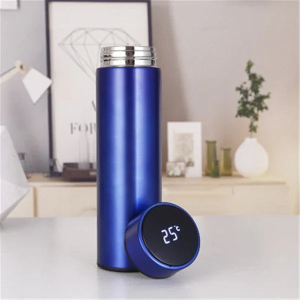 Garrafa Térmica 500ML Com Led Inox - Display Digital