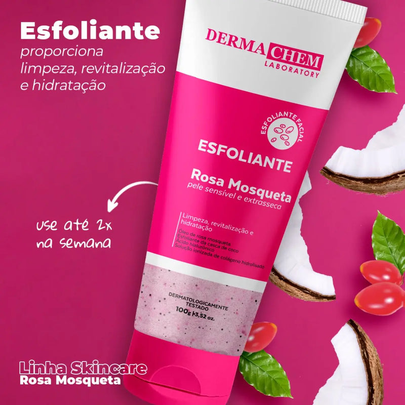 Gel Esfoliante Rosa Mosqueta Pele Sensível e Extra Seca