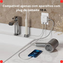 Adaptador de Tomada Bivolt com 2 portas USB - Carregador Universal.