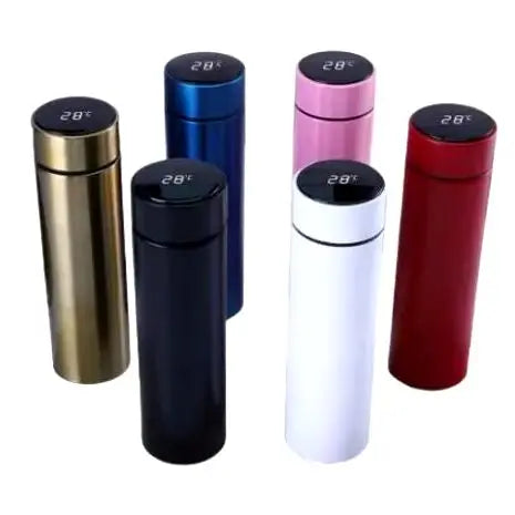 Garrafa Térmica Inteligente 500ml com Display Digital de Temperatura em Inox