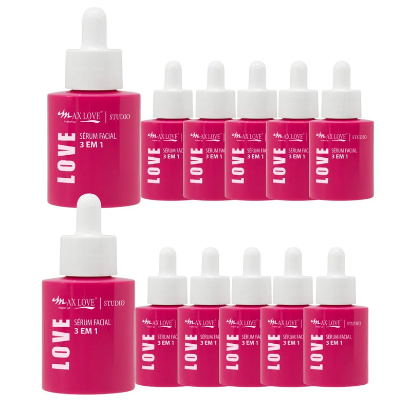 Sérum Facial com Vitamina C e Ácido Hialurônico 30ml - 3 em 1 -Max Love