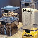 Kit Potes Empilháveis BPA Free com Trava Lateral - (4 Peças)