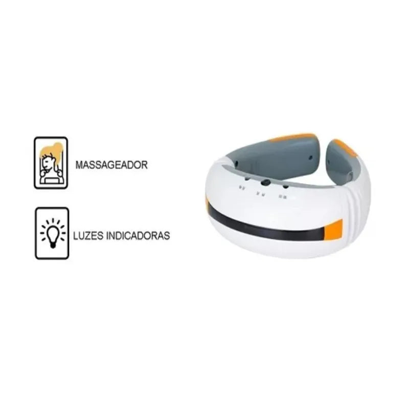 Massageador Elétrico Cervical com Aquecimento 6 Modos e Eletrodos