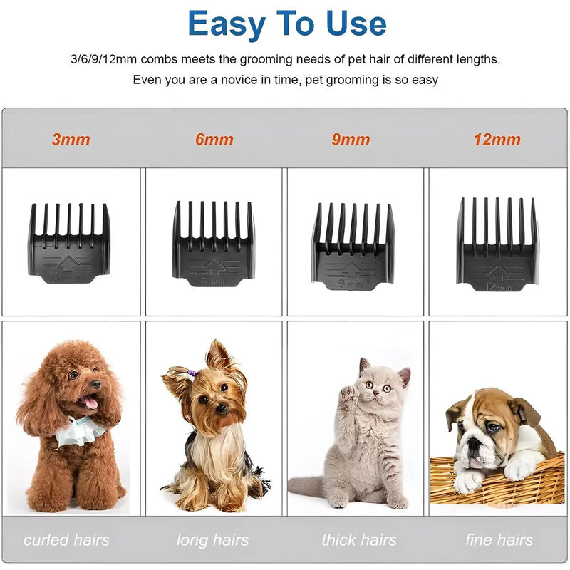 Máquina de Tosa para Cães e Gatos - Profissional Bivolt com Acessórios