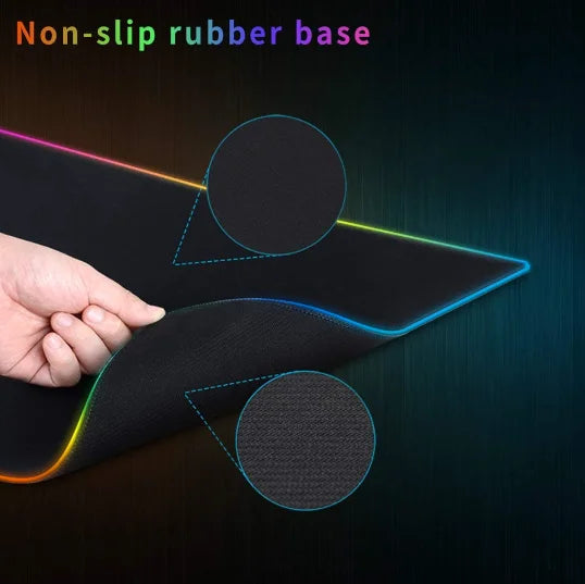 Mouse Pad Gamer Grande Velocidade (Led 7 Cores) -À Prova D'água 30cm x 80cm