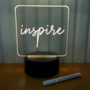 Luminária 3D Ilusão Óptica com Base LED – 7 Cores e Cabo USB Incluso