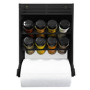 Porta Temperos com Suporte MDF  - Tampa Dosadora Dupla 130ml - 8un