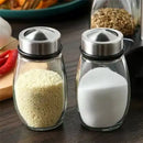 Porta Temperos Giratório 360° INOX - 6 Potes de Vidro