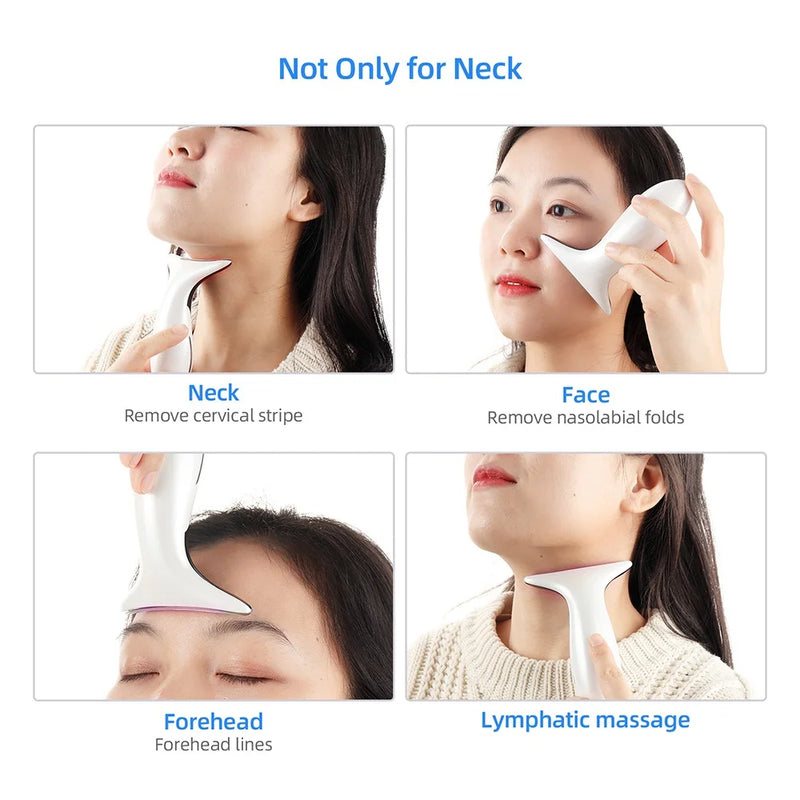 Massageador ION de Lifting Facial Redutor de Papada, LED - Rejuvenescimento e Antirrugas