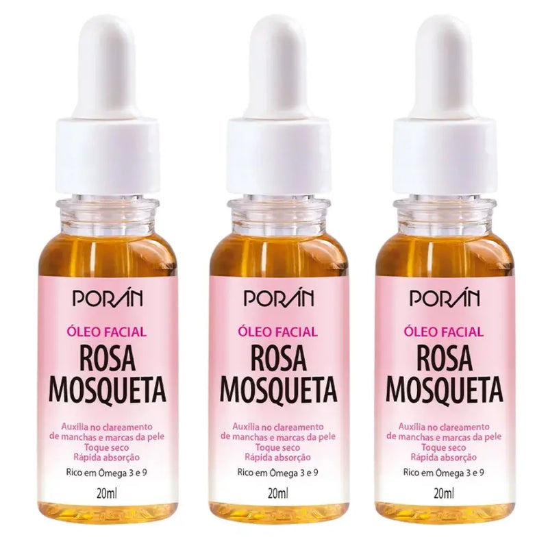 Kit Rosa Mosqueta Facial Vegano - Porán (3un)