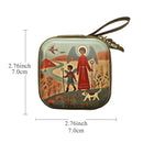 Porta-Terço Religioso com Imagem Sacra 7 x 7 cm