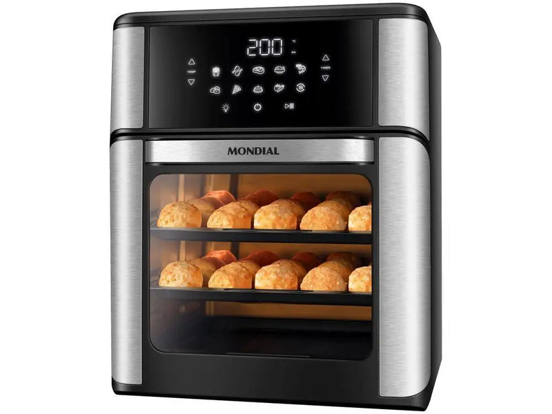 Air Fryer Fritadeira Elétrica sem Óleo Mondial - 12 Litros - Digital Inox  - Alta Qualidade
