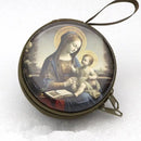 Porta-Terço Redondo com Imagem Sacra e Zíper