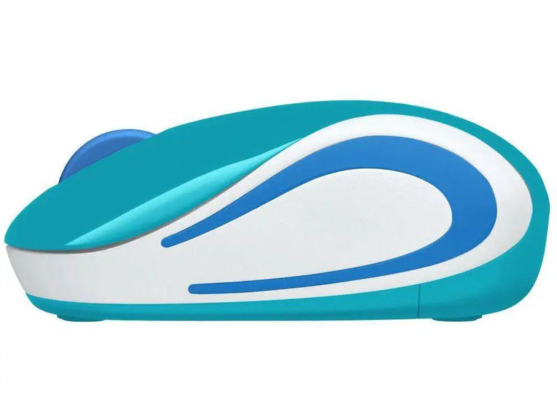 Mouse Sem Fio Logitech M187 Nano USB Portátil 1000DPI Aqua Bright
