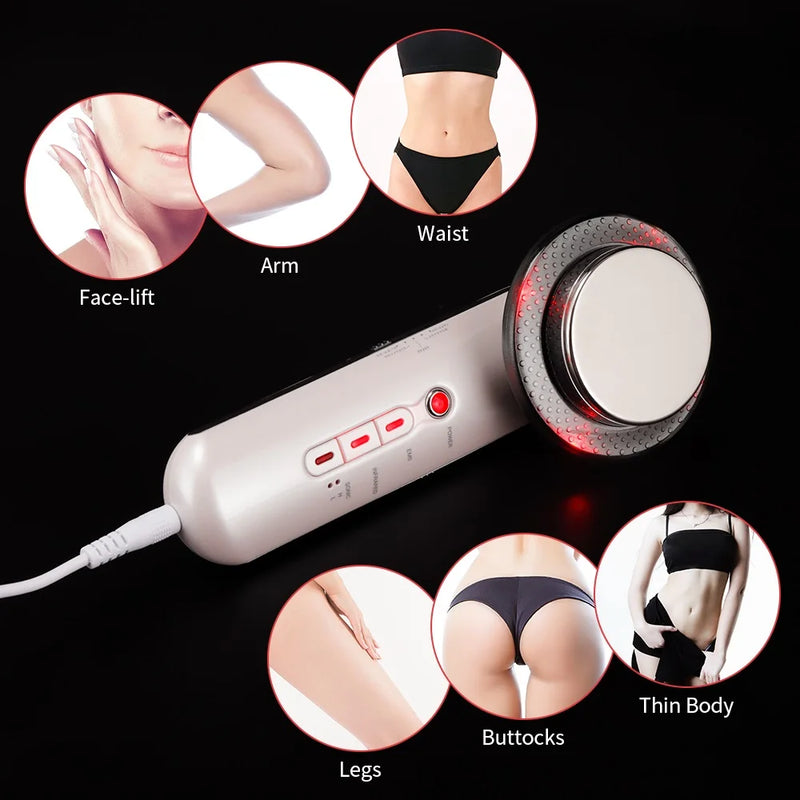 Massageador Ultrassônico Lifting Facial  - Infravermelho Corporal - Redutor de Medidas e Antirrugas