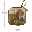 Porta-Terço Religioso com Imagem Sacra 7 x 7 cm