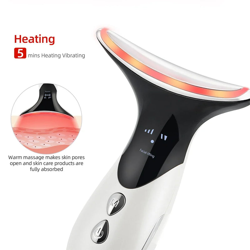 Massageador ION de Lifting Facial Redutor de Papada, LED - Rejuvenescimento e Antirrugas