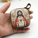 Porta-Terço Religioso com Imagem Sacra 7 x 7 cm
