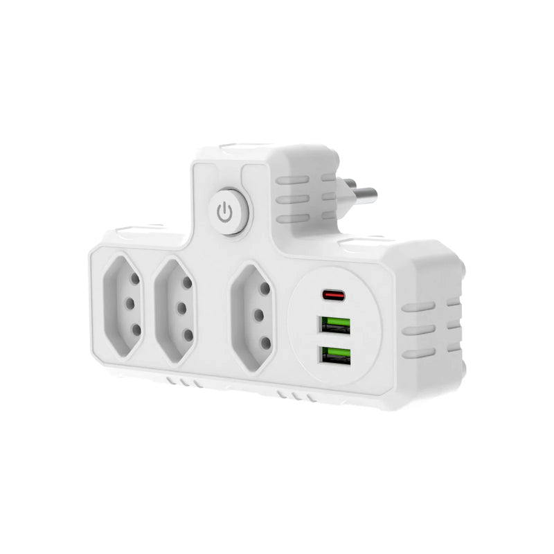 Tomada de Extensão USB - Interruptor mestre liga/desliga