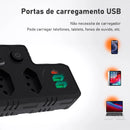 Tomada de Extensão USB - Interruptor mestre liga/desliga