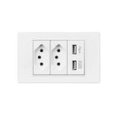 Tomada Dupla 10a + USB -Espelho Alto Padrão