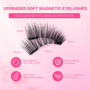 Cílios Postiços Magnéticos 3D Reutilizáveis, Sem Cola, Com Aplicador - 1 par