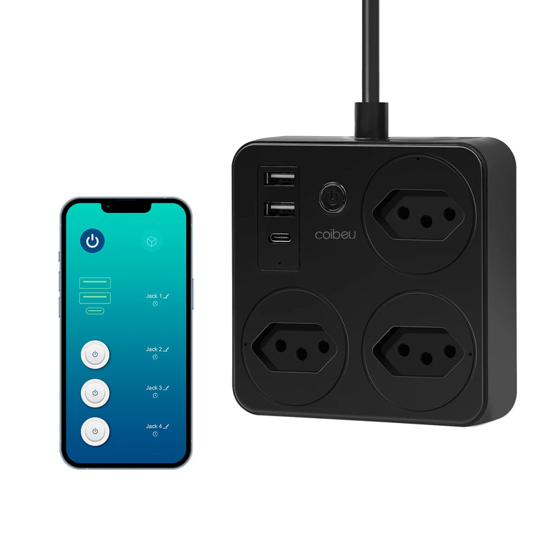 Tomada de Extensão USB - Interruptor mestre liga/desliga