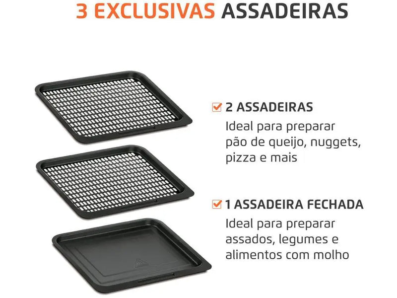 Air Fryer Fritadeira Elétrica sem Óleo Mondial - 12 Litros - Digital Inox  - Alta Qualidade