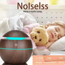 Umidificador de ar Acabamento em Madeira -USB Recarregável  -Aromaterapia.