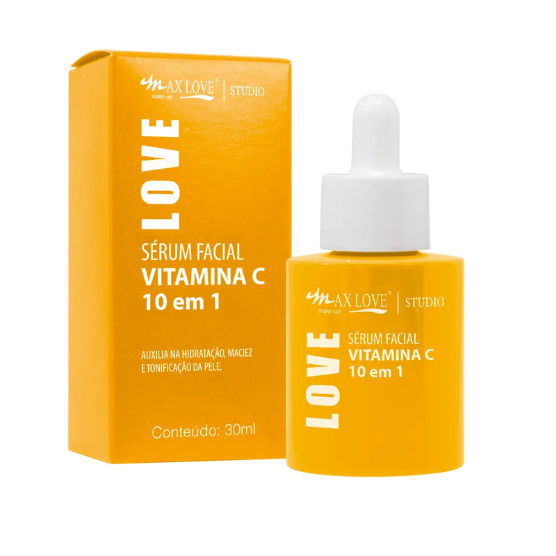 Sérum Facial Vitamina C 10 em 1 Max Love Anti-Idade 30ml
