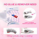 Cílios Postiços Magnéticos 3D Reutilizáveis, Sem Cola, Com Aplicador - 1 par