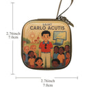 Porta-Terço Religioso com Imagem Sacra 7 x 7 cm