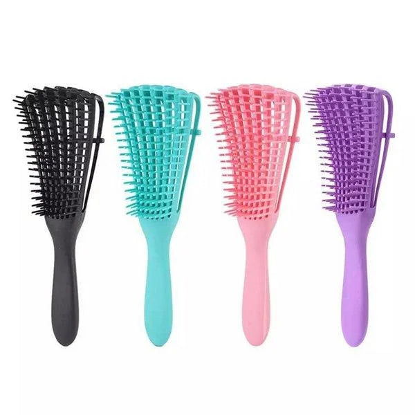Escova Pente Polvo Octopus Brush para Cabelos Cacheados