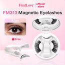 Cílios Postiços Magnéticos 3D Reutilizáveis, Sem Cola, Com Aplicador - 1 par