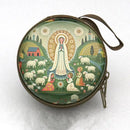 Porta-Terço Redondo com Imagem Sacra e Zíper