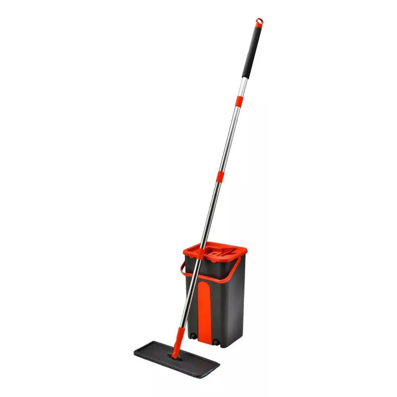 Mop Flat com Balde Lavagem Automática e Refil de Microfibra