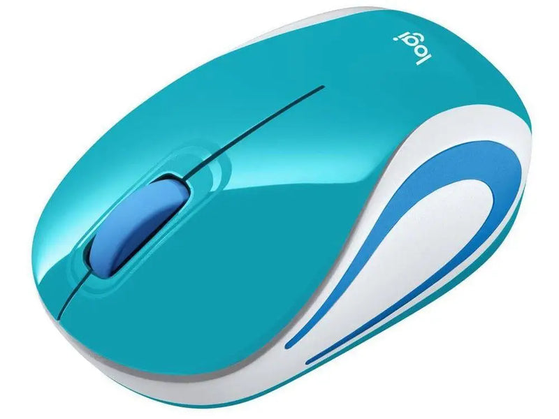 Mouse Sem Fio Logitech M187 Nano USB Portátil 1000DPI Aqua Bright