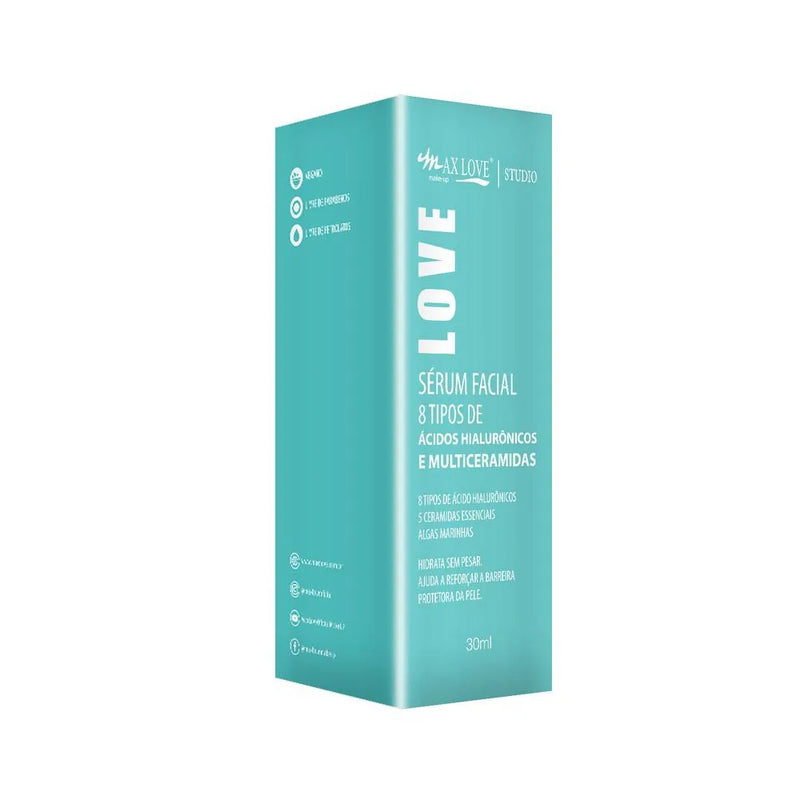 Sérum Facial Max Love 8 Ácidos Hialurônicos + Multiceramidas 30ml