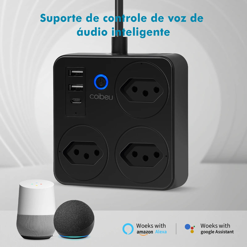 Tomada de Extensão USB - Interruptor mestre liga/desliga