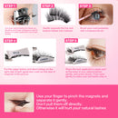 Cílios Postiços Magnéticos 3D Reutilizáveis, Sem Cola, Com Aplicador - 1 par