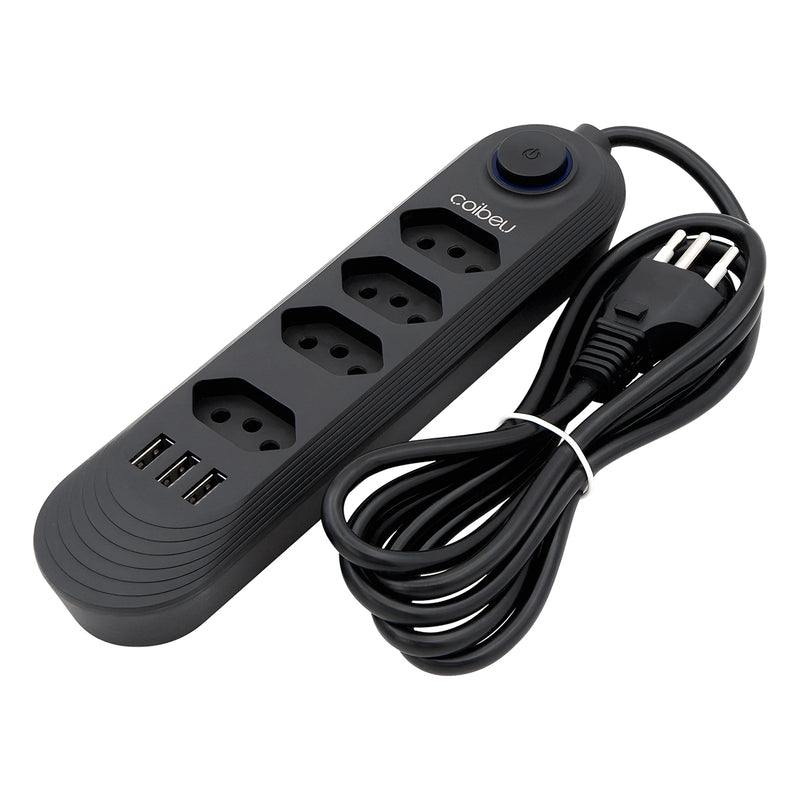 Tomada de Extensão USB - Interruptor mestre liga/desliga
