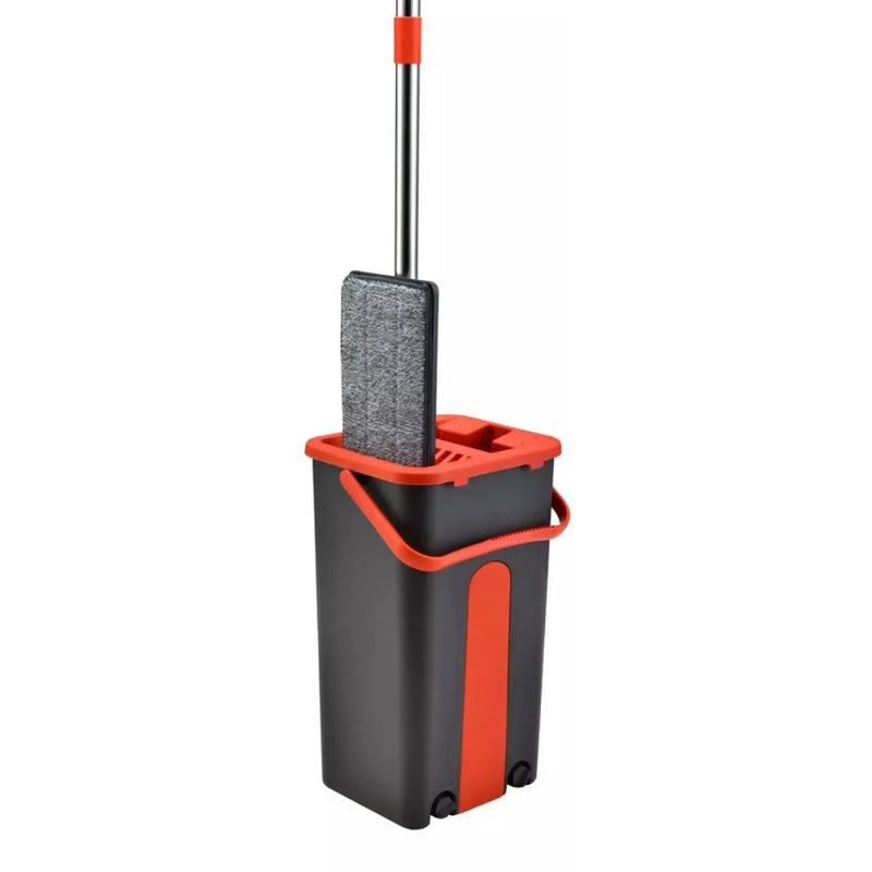 Mop Flat com Balde Lavagem Automática e Refil de Microfibra
