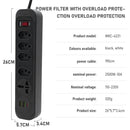 Tomada de Extensão USB - Interruptor mestre liga/desliga