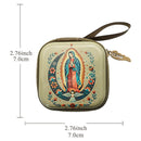 Porta-Terço Religioso com Imagem Sacra 7 x 7 cm